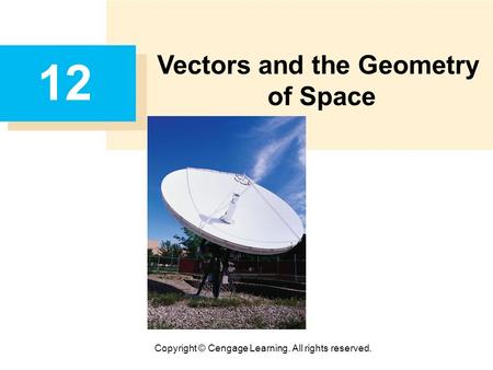 Vectors and the Geometry