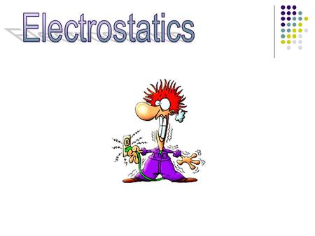 Electrostatics – the study of electrical charges that can be collected and held in one place. Also referred to as Static Electricity.