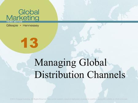 Managing Global Distribution Channels