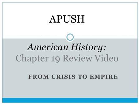 American History: Chapter 19 Review Video