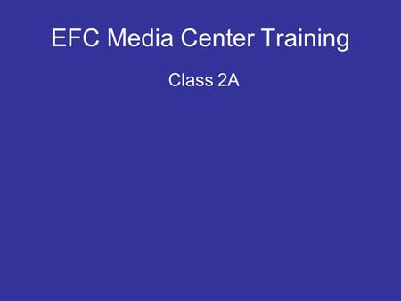 EFC Media Center Training Class 2A. Sound Input Levels Microphone Level Signals Line Level Signals Speaker Level Signals Balanced Inputs Stereo Inputs.