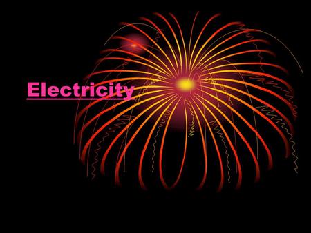 Electricity. StaticCurrent Electricity occurs in 2 different forms.