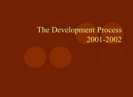 The Development Process 2001-2002. Finding the Funds $3 Million Dollar Title V Cooperative Grant with New York City College of Technology over Five Years.