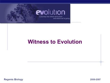 Regents Biology 2006-2007 Witness to Evolution. Regents Biology Witness to Evolution  Peppered Moth  2 types: dark vs. light Peppered moth light.