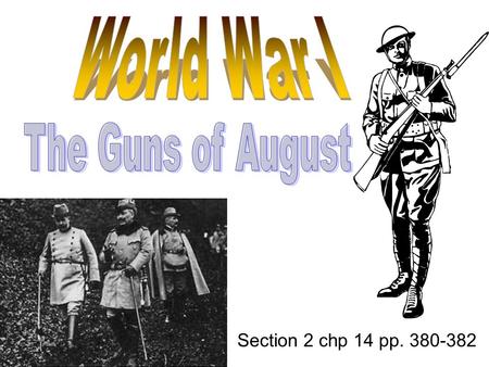 Section 2 chp 14 pp. 380-382. Setting the Scene * 2 Member of an Austrian Noble Military family she was an anti war novelist. Nicknamed “Peace Bertha”