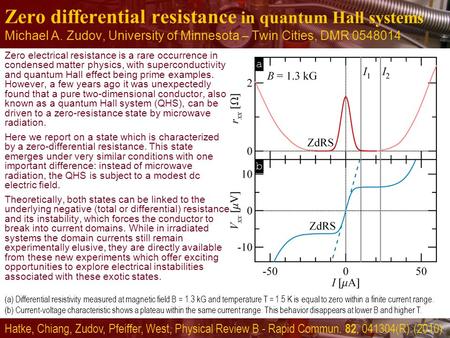 Zero electrical resistance is a rare occurrence in condensed matter physics, with superconductivity and quantum Hall effect being prime examples. However,