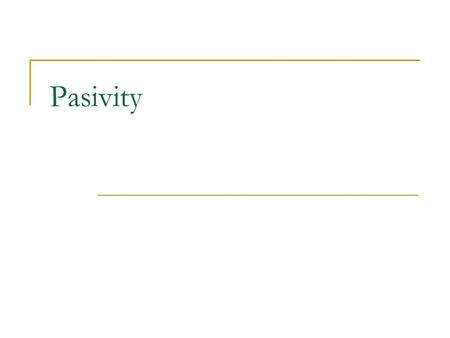 Pasivity. Faraday’s Experiment (1840s) Faraday’s Experiment (Contd..) We can have some observations from this set of experiments:  Corrosion of a metal,