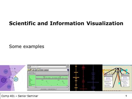 Comp 401 – Senior Seminar 11 Scientific and Information Visualization Some examples.