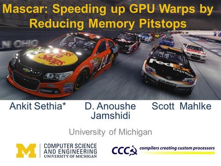 Mascar: Speeding up GPU Warps by Reducing Memory Pitstops