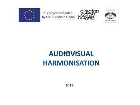 AUDIOVISUAL HARMONISATION 2013 course we. I. Official Structure.