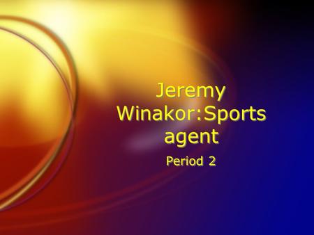 Jeremy Winakor:Sports agent Period 2. Sports Agent Salary FSports agents make different amounts depending on the sport and the player. Baseball players.