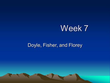 Week 7 Week 7 Doyle, Fisher, and Florey. Doyle - Language Anaphora is the repetition of words or phrases used at the beginning of sentences or clauses,