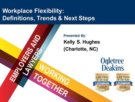 Title Goes Here Presented By: Kelly S. Hughes (Charlotte, NC) Workplace Flexibility: Definitions, Trends & Next Steps.