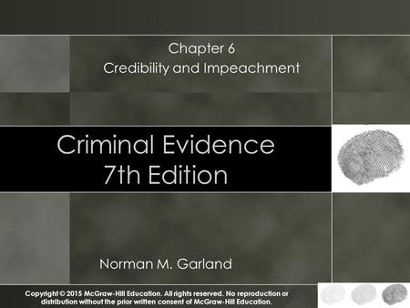 Criminal Evidence 7th Edition