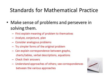 Standards for Mathematical Practice