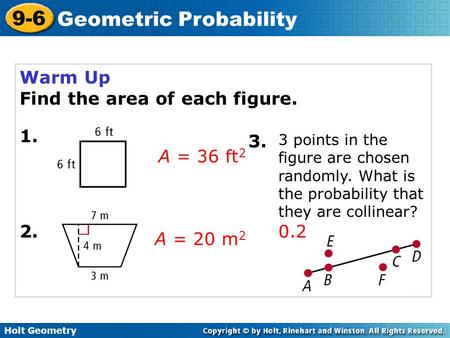 Find the area of each figure. 1.