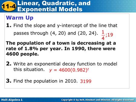 2. Write an exponential decay function to model this situation.