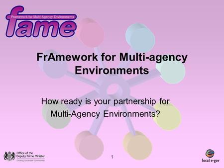 1 FrAmework for Multi-agency Environments How ready is your partnership for Multi-Agency Environments?