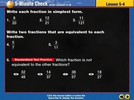 Transparency 4 Click the mouse button or press the Space Bar to display the answers.