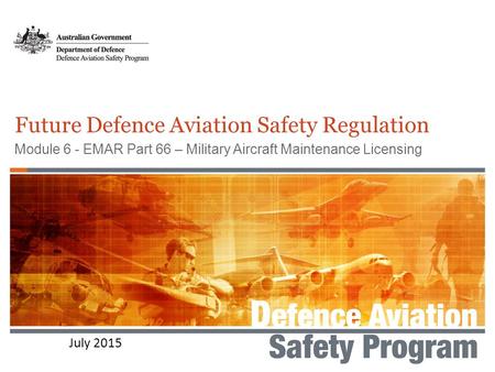 Future Defence Aviation Safety Regulation