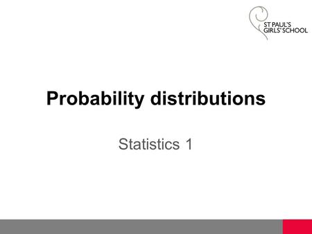 Probability distributions