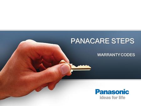 PANACARE STEPS WARRANTY CODES. Login Main Site