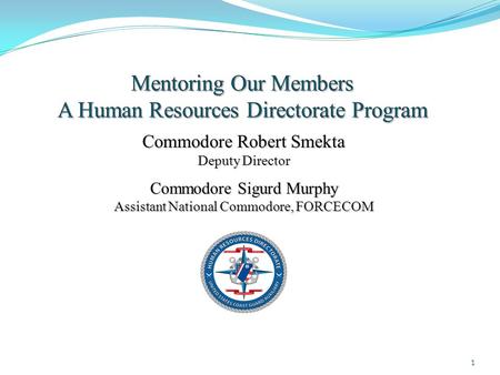 Mentoring Our Members A Human Resources Directorate Program