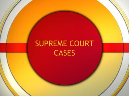 SUPREME COURT CASES. Marbury v. Madison (1803) Jefferson ordered that the papers not be delivered and gave the job to someone else. Marbury sued asking.