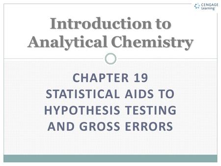 Introduction to Analytical Chemistry