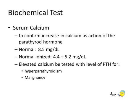 Biochemical Test Serum Calcium