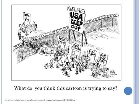 What do you think this cartoon is trying to say?