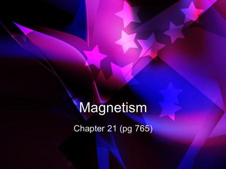 Magnetism Chapter 21 (pg 765). Lets Review Force equals mass times acceleration –This is always true, even with magnetic force Centripetal force is caused.