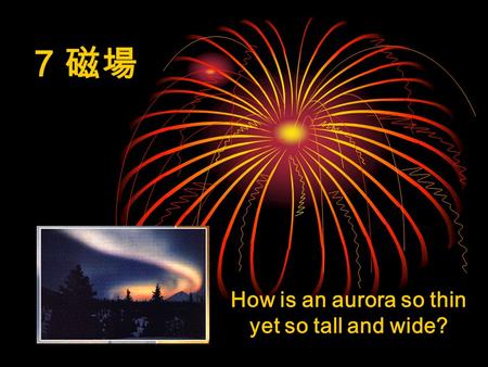 7 磁場 How is an aurora so thin yet so tall and wide?