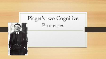 Piaget’s two Cognitive Processes