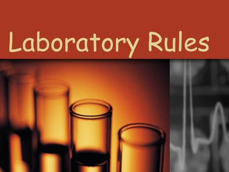 Laboratory Rules. What to bring to Lab: 1. Lab Notebook/Worksheets 2. Ink Pen (ONLY) 3. No Backpack 4. Other instructed material.