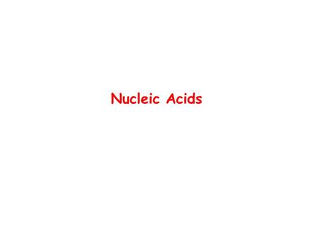 Nucleic Acids. Information encoded in a DNA molecule is transcribed via synthesis of an RNA molecule The sequence of the RNA molecule is read and.