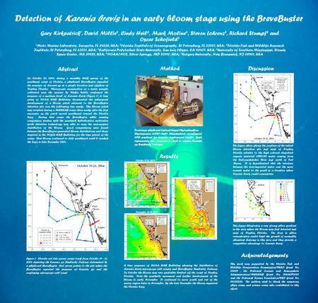 Detection of Karenia brevis in an early bloom stage using the BreveBuster Gary Kirkpatrick 1, David Millie 2, Cindy Heil 3, Mark Moline 4, Steven Lohrenz.