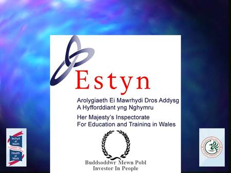 Investor In People Buddsoddwr Mewn Pobl. E s t y n 2010 n Common Inspection Framework n Contextualised to sectors n Sharper focus n Y Fframwaith Arolygu.