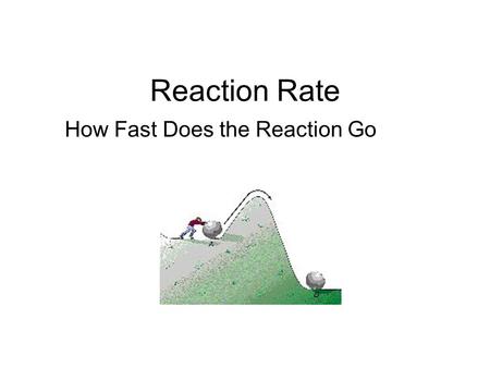 Reaction Rate How Fast Does the Reaction Go Collision Theory Chemists believe that all chemical change (rearrangement of matter) occurs due to the collision.