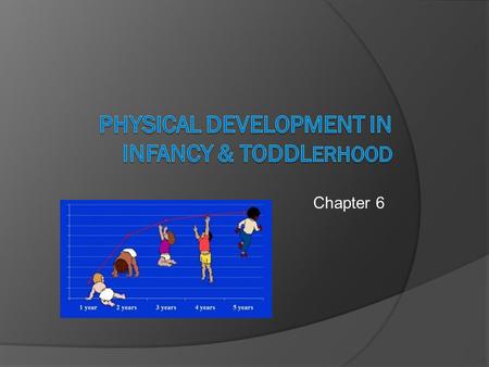 Chapter 6 Growing!  Patterns of Growth Children grow faster during the first 3 years, especially during the first few months, than they ever will again.