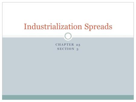 Industrialization Spreads