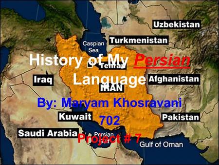 History of My Persian Language