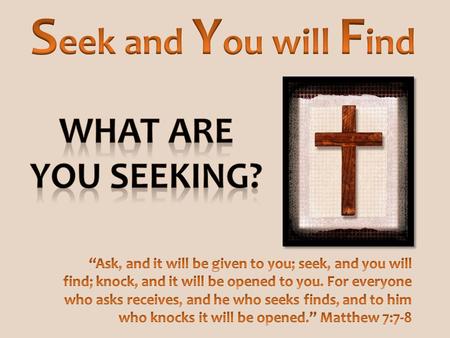 Wealth? Prov 23:5 Comfort? Lk 12:19-20 Pleasure? Eccl 2:1-2 Good job? Eccl 5:18 Mate? Prov 18:22 Contentment? 1 Tim 6:6-9 Knowledge? 2 Peter 3:18 Salvation?