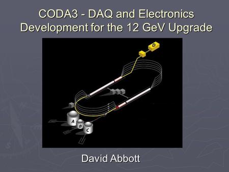 David Abbott CODA3 - DAQ and Electronics Development for the 12 GeV Upgrade.