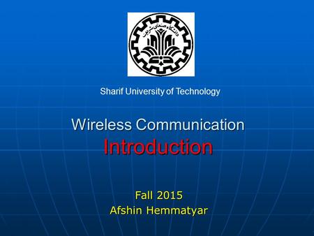 Wireless Communication Introduction