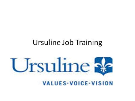 Ursuline Job Training. Pilla Metz Café and Kitchen Culinary prep Recycling.