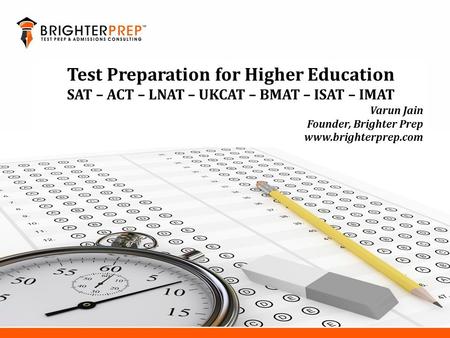 Test Preparation for Higher Education