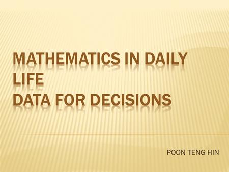 POON TENG HIN. Introduction Critical thinking When we are reading articles or making decisions, we need to ask: What is the statements? What is the conclusion/decision?