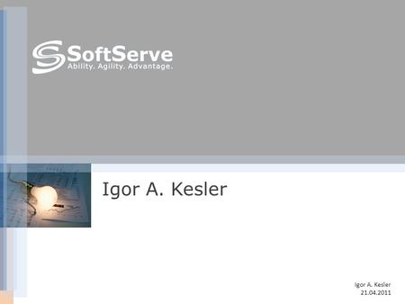 Igor A. Kesler 21.04.2011 Igor A. Kesler. Agenda  Use cases requirements analysis  Application architecture  Database architecture  Desktop calculator.