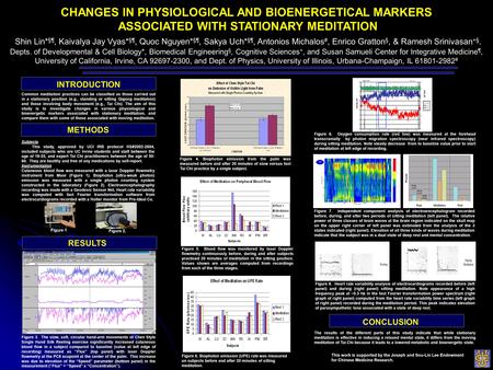 CHANGES IN PHYSIOLOGICAL AND BIOENERGETICAL MARKERS ASSOCIATED WITH STATIONARY MEDITATION Shin Lin* §¶, Kaivalya Jay Vyas* §¶, Quoc Nguyen* §¶, Sakya Uch*